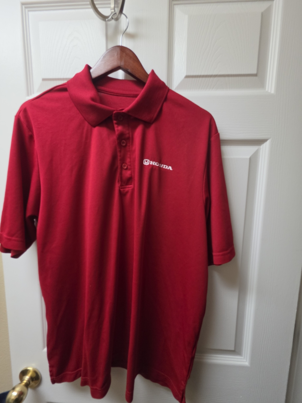 Men's Red Polo Shirt with Embroidered Logo
